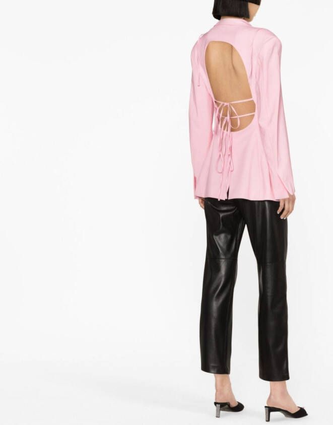 ACT Nº1 Gesmockte blazer Roze