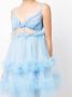 ACT Nº1 Maxi-jurk met ruches Blauw - Thumbnail 5
