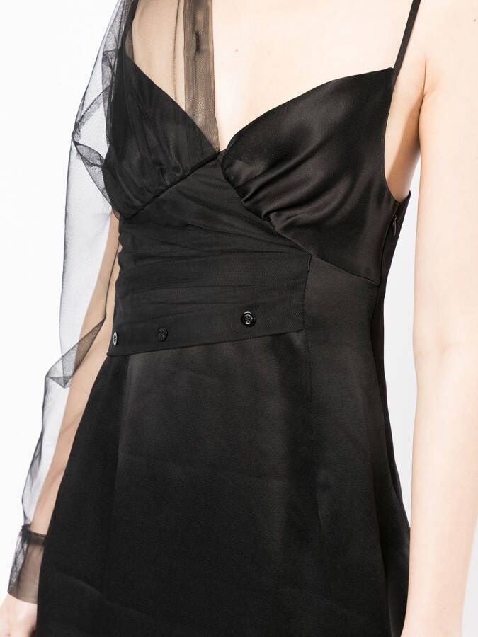 ACT Nº1 Asymmetrische mini-jurk Zwart