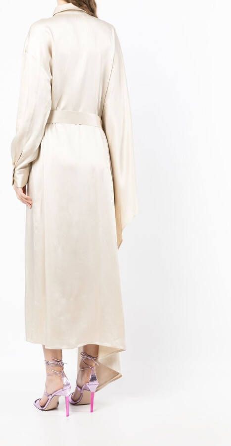 ACT Nº1 Jurk met asymmetrische afwerking Beige