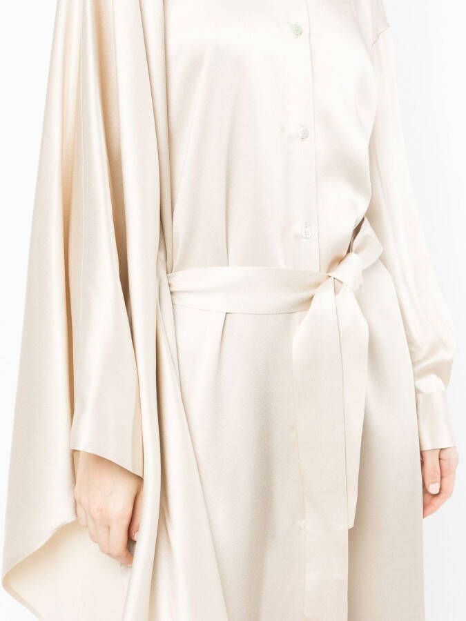 ACT Nº1 Jurk met asymmetrische afwerking Beige
