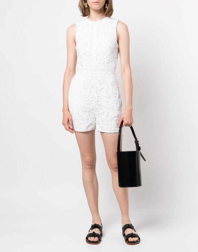 Adam Lippes Mouwloos playsuit Wit