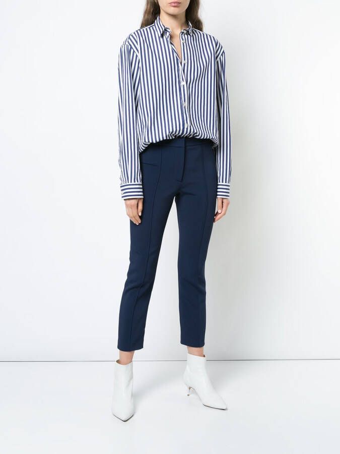 Adam Lippes pintuck cigarettebroek Blauw
