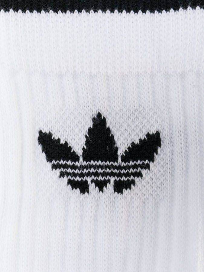 adidas 3 pack Effen crew sokken Wit