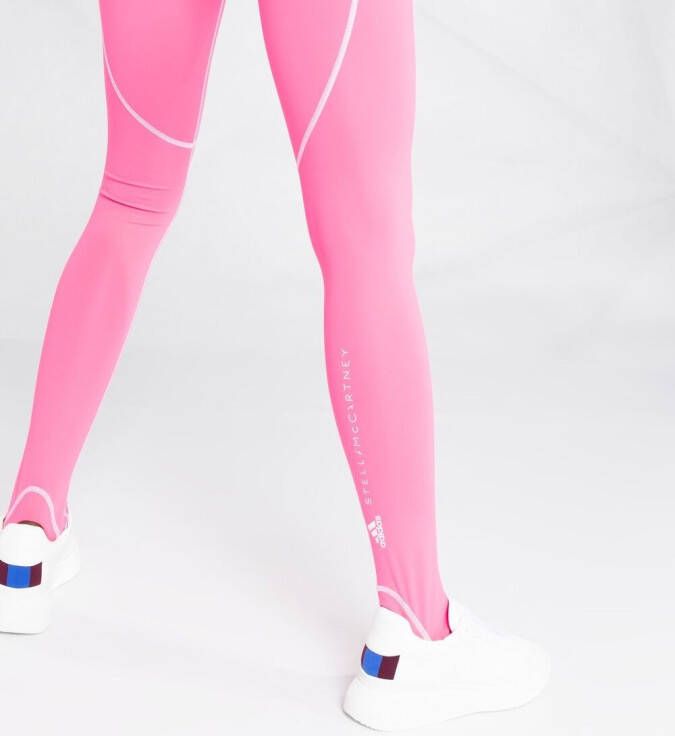 adidas by Stella McCartney Legging met contrasterende afwerking Roze