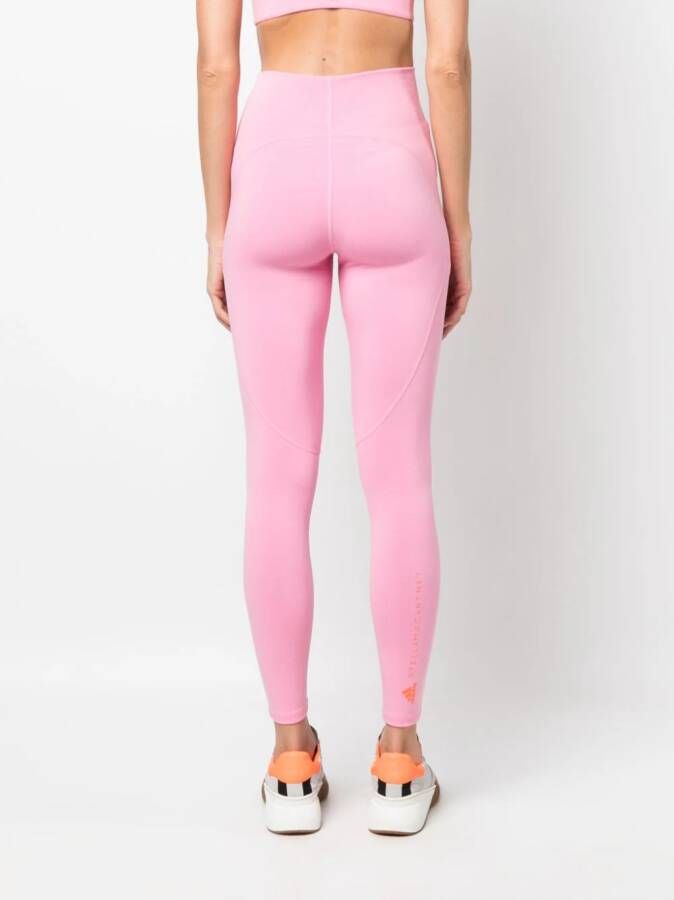 adidas by Stella McCartney High waist legging met logoprint Roze