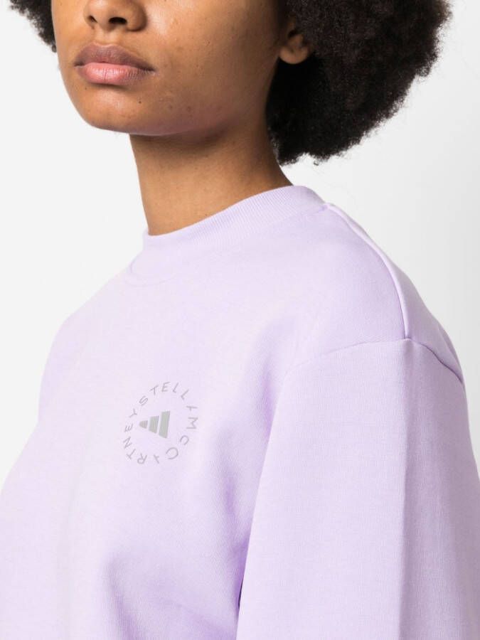 adidas by Stella McCartney Sweater met logoprint Paars