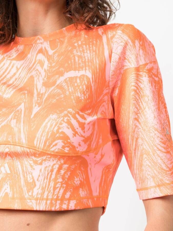 adidas by Stella McCartney T-shirt met grafische print Roze