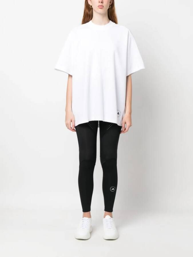 adidas by Stella McCartney T-shirt met logoprint Wit