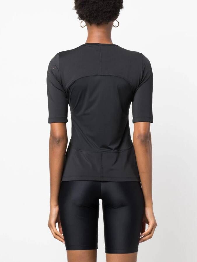adidas by Stella McCartney T-shirt met logoprint Zwart