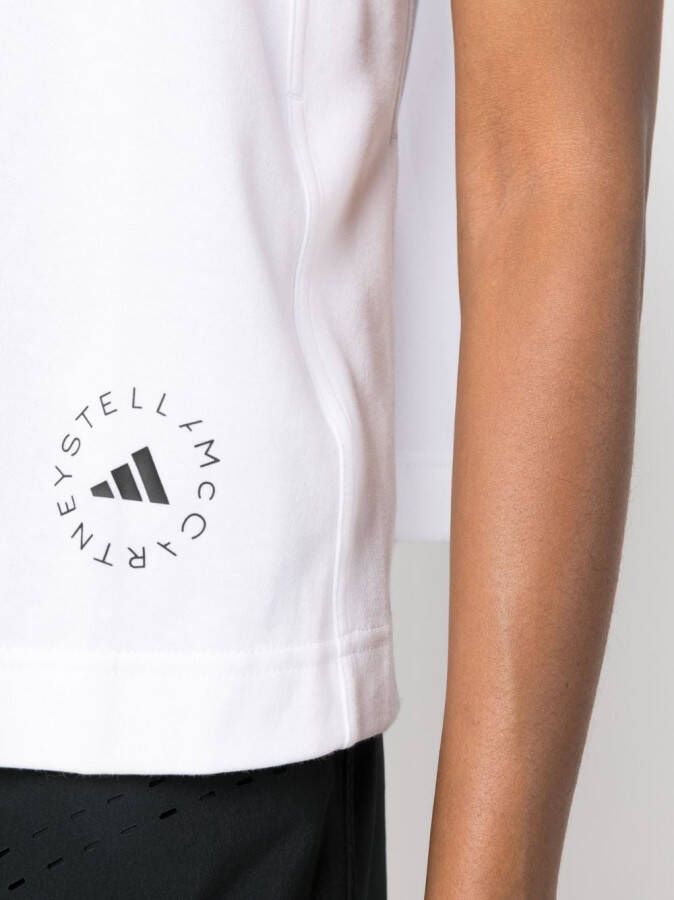 adidas by Stella McCartney Tanktop met logoprint Wit