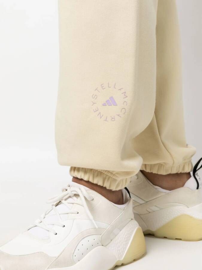 adidas by Stella McCartney Trainingsbroek met logoprint Beige
