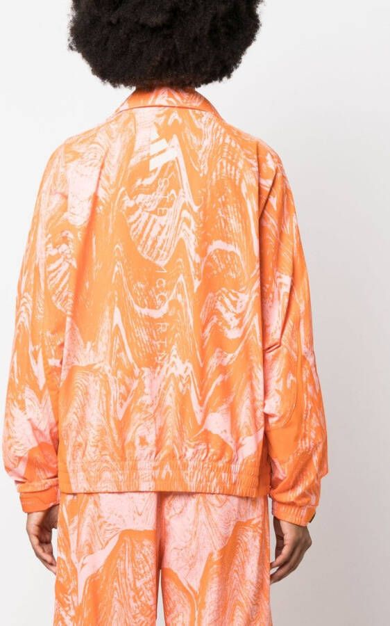 adidas by Stella McCartney Bikerjack met abstract patroon Oranje