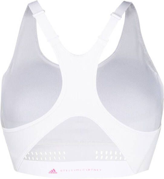 adidas by Stella McCartney x Stella McCartney sport-bh met logoprint Wit
