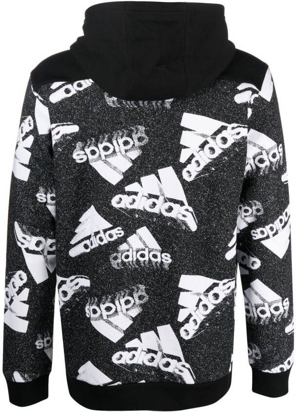 adidas Hoodie met logoprint Zwart