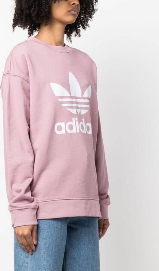adidas Sweater met logoprint Roze