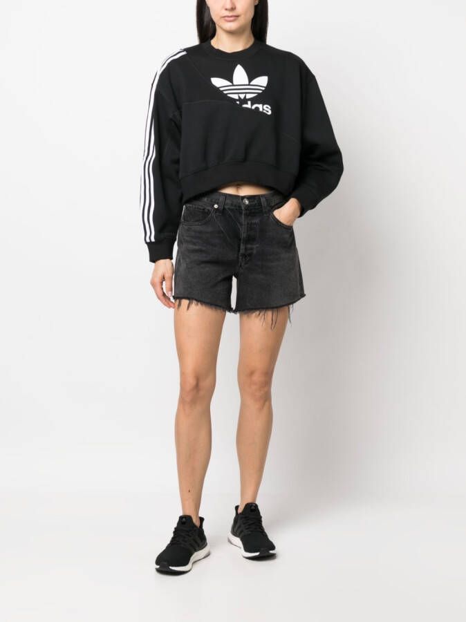 adidas Sweater met logoprint Zwart