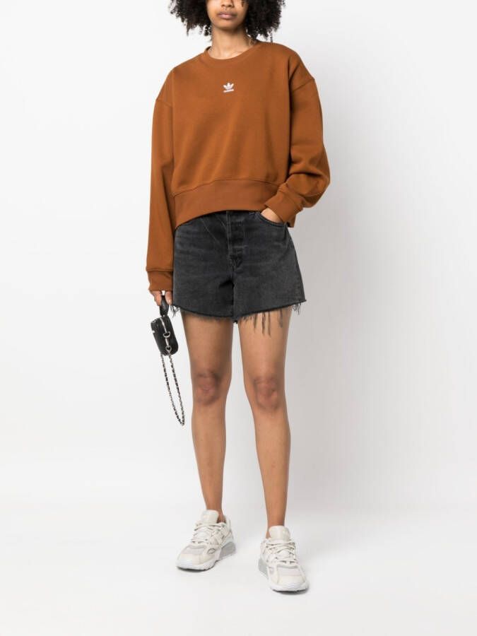 adidas Sweater met verlaagde schouders Bruin