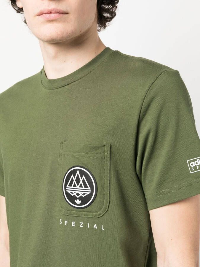 adidas T-shirt met logoprint Groen