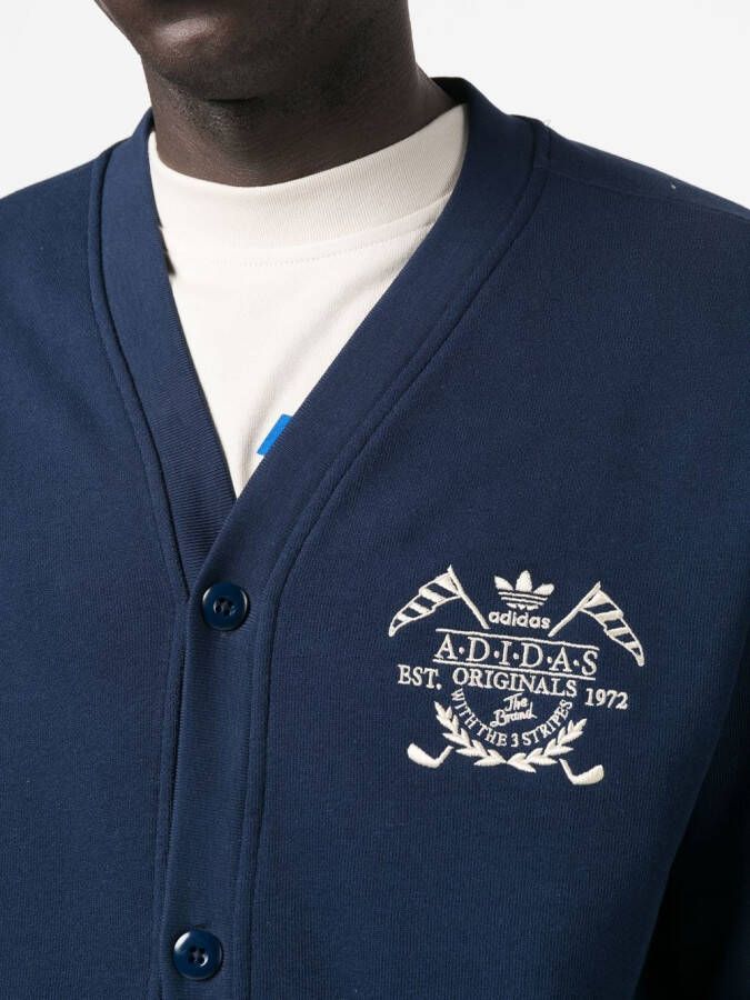 adidas Vest met geborduurd logo Blauw