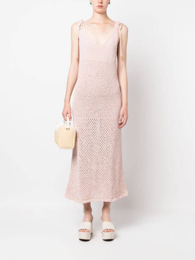 AERON Gebreide maxi-jurk Roze