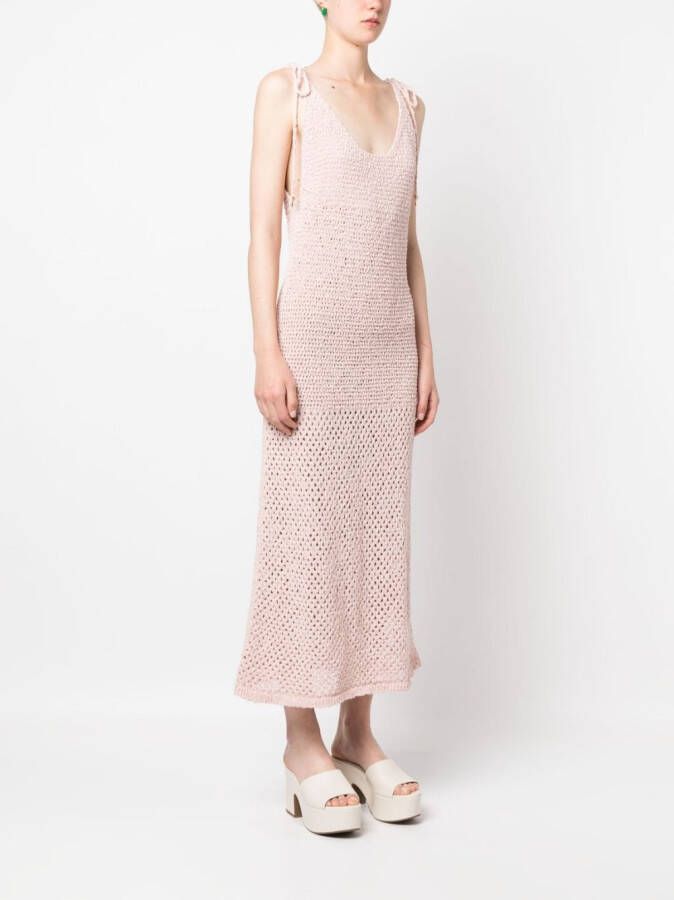 AERON Gebreide maxi-jurk Roze