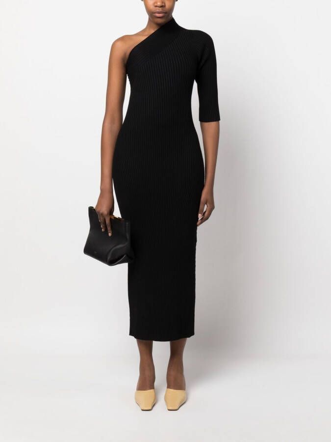 AERON Asymmetrische mini-jurk Zwart