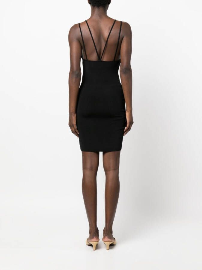 AERON Gebreide mini-jurk Zwart
