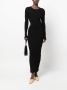 AERON Ribgebreide midi-jurk Zwart - Thumbnail 2