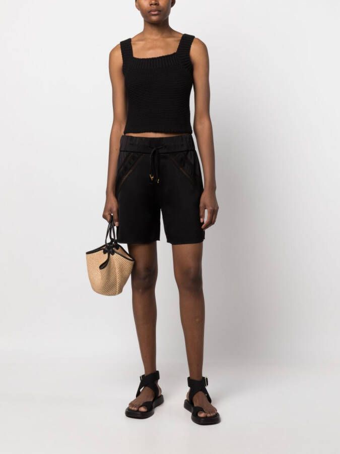 AERON Shorts met trekkoordtaille Zwart