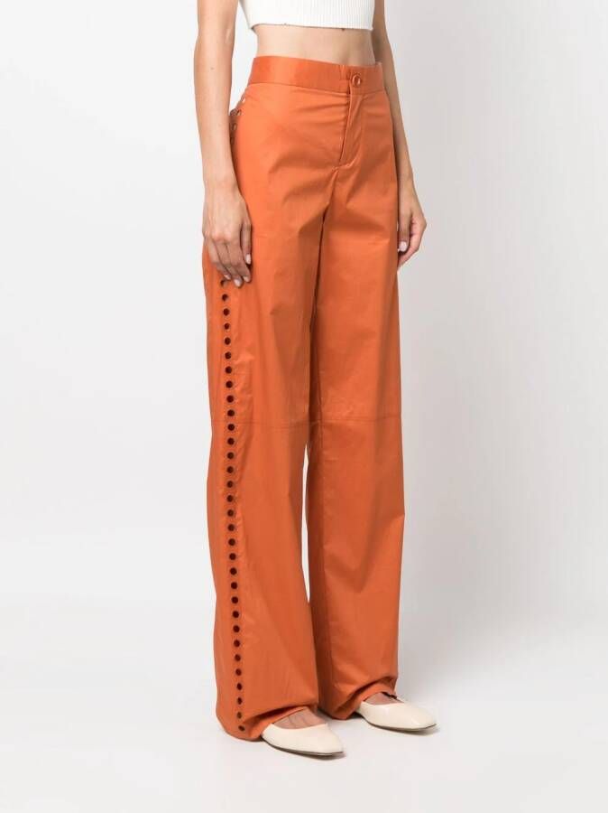 AERON Strato wide-leg trousers Oranje