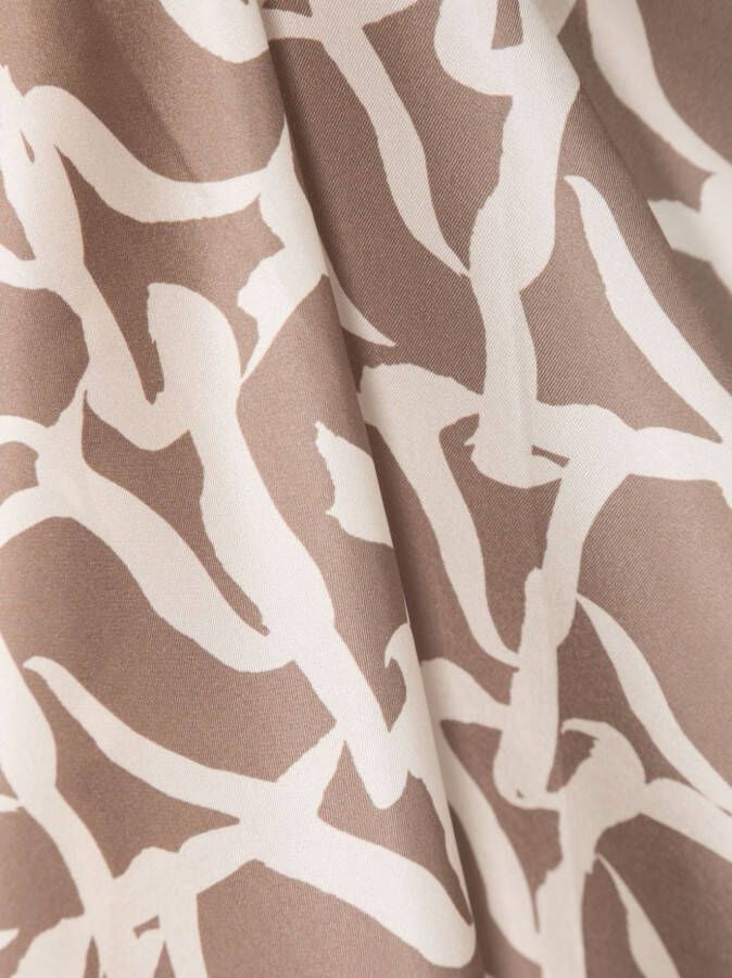 AERON Tess sjaal met monogramprint Bruin