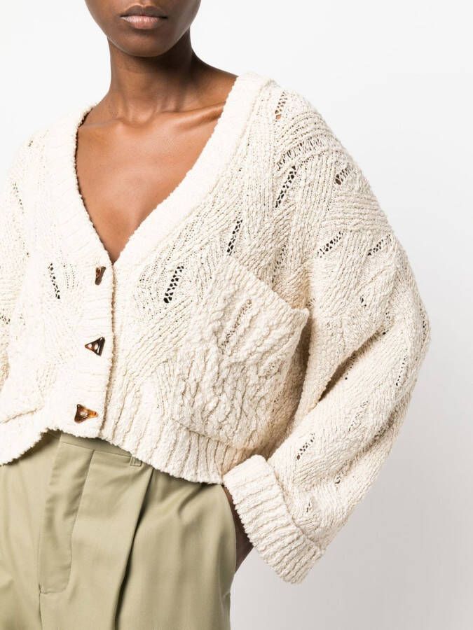 AERON Vest met knopen Beige