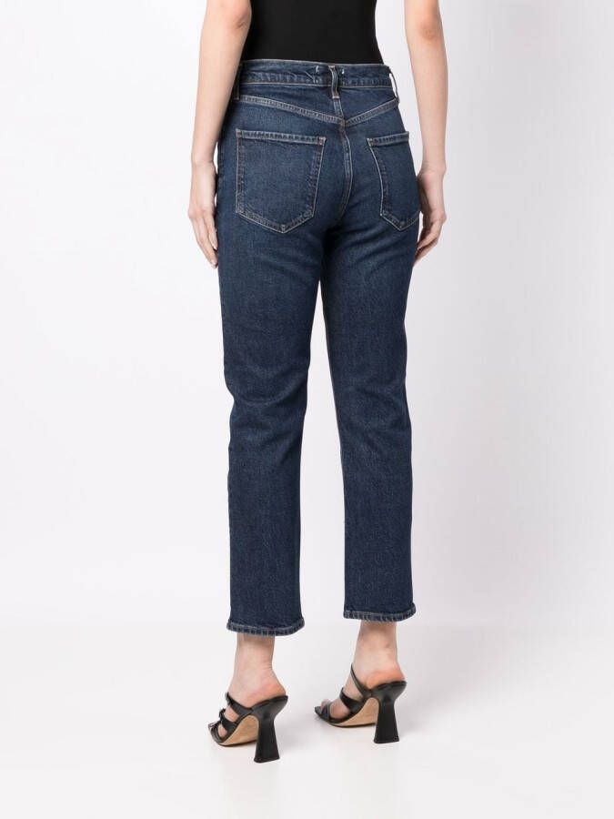 AGOLDE 90s jeans met gesmockte taille Blauw