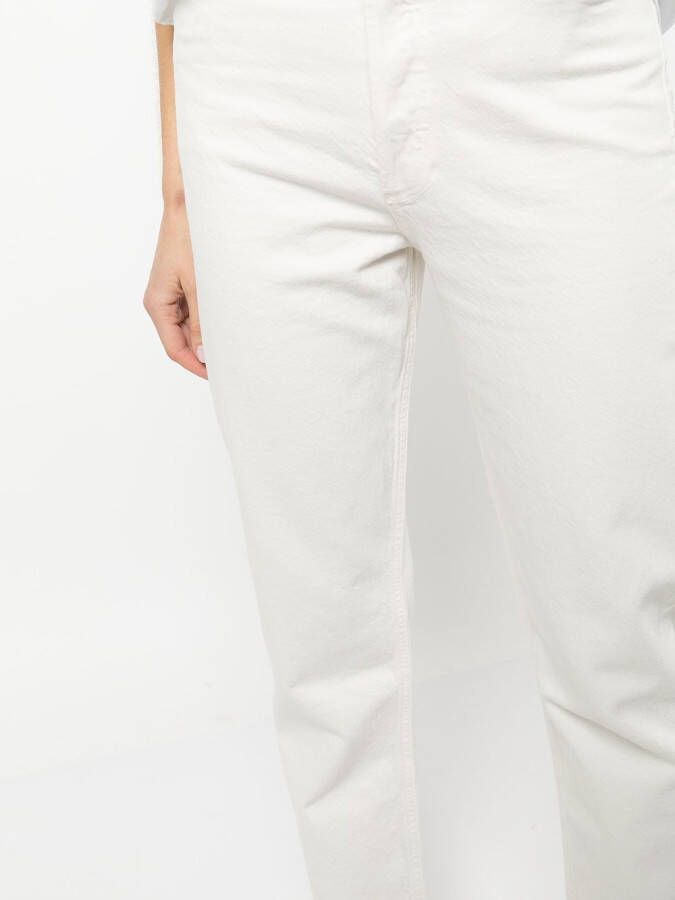 AGOLDE 90s jeans met gesmockte taille Wit