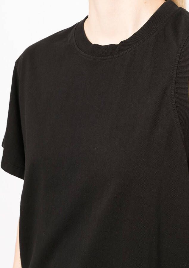 AGOLDE Asymmetrisch T-shirt Zwart