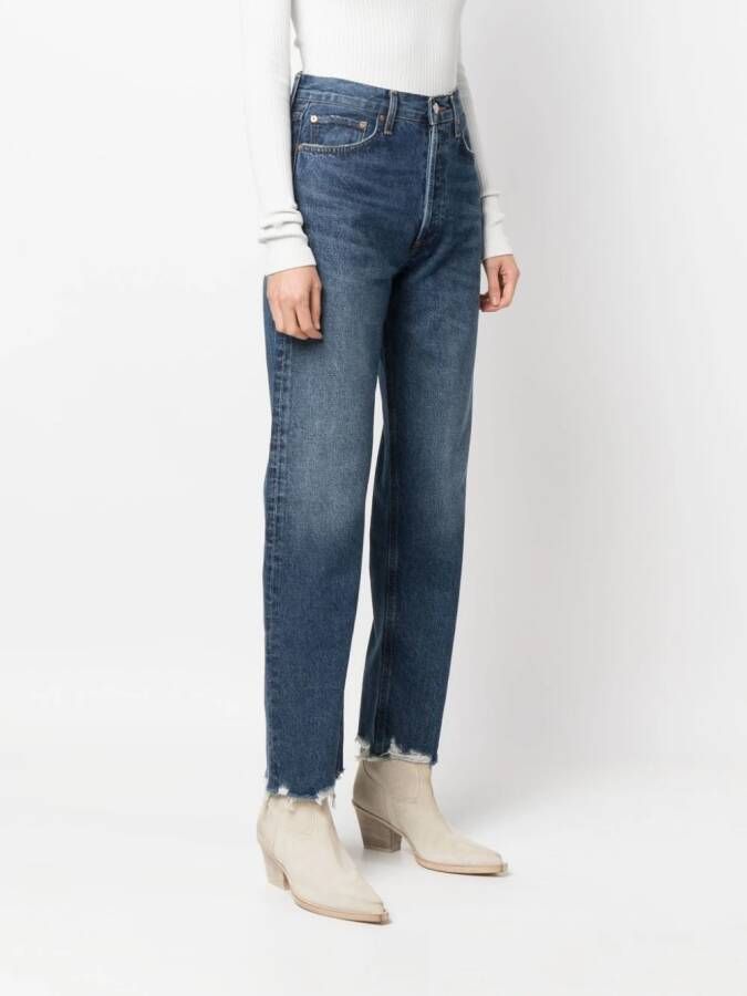 AGOLDE Gerafelde jeans Blauw