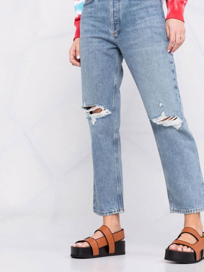 AGOLDE Gerafelde jeans Blauw