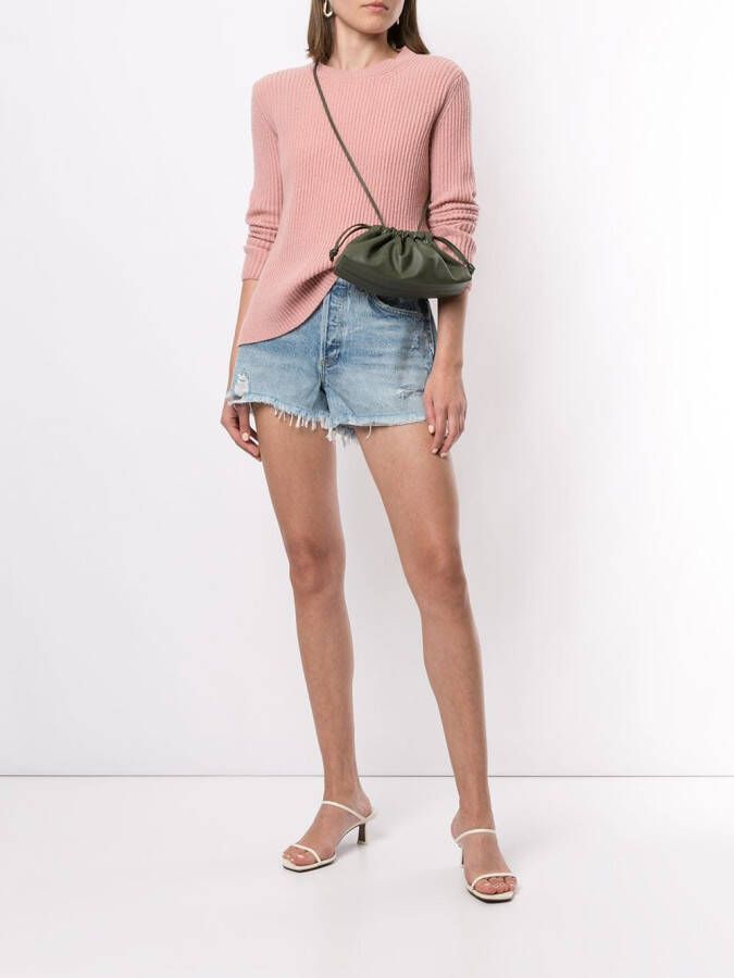 AGOLDE Gerafelde shorts Blauw