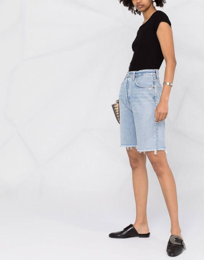 AGOLDE High waist shorts Blauw