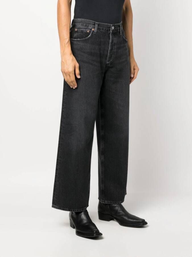 AGOLDE Jeans met wijde pijpen Zwart