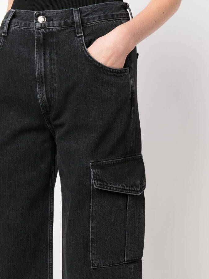 AGOLDE Jeans met wijde pijpen Zwart