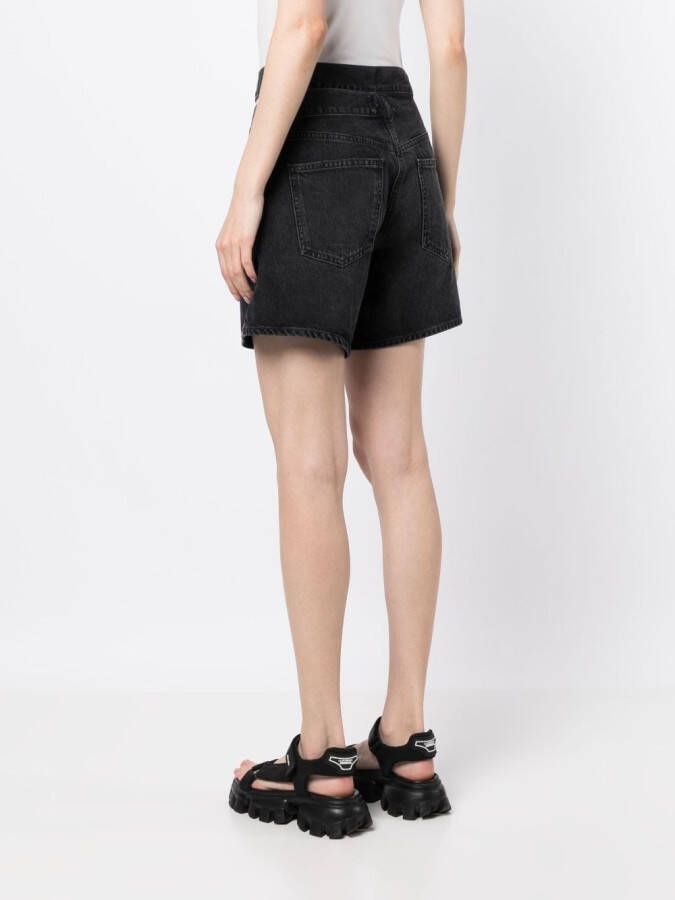 AGOLDE Shorts met tailleband Zwart