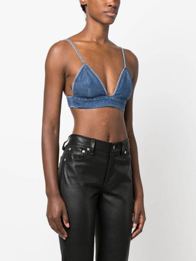 AGOLDE Cropped top Blauw