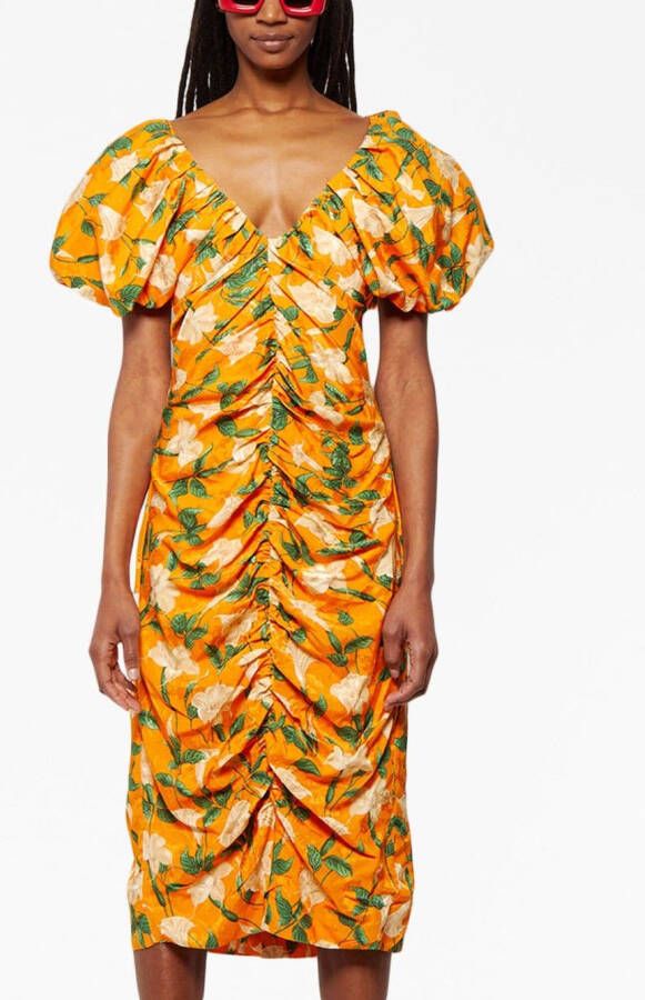 Agua By Agua Bendita Jurk met bloemenprint Oranje
