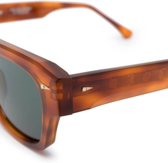 Ahlem Zonnebril met schildpadschild design Bruin