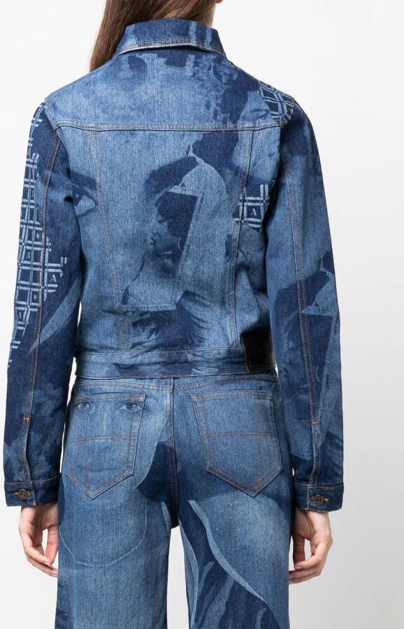 Ahluwalia Denim jack Blauw