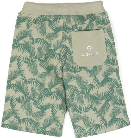 Aigner Kids Shorts met print Groen