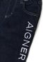 Aigner Kids Spijkershorts met geborduurd logo Blauw - Thumbnail 3