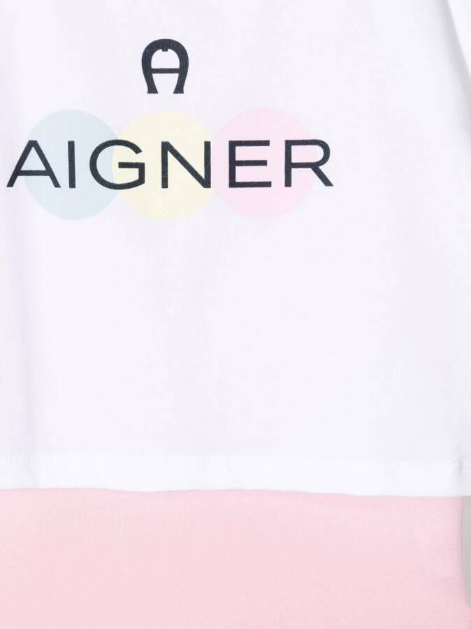 Aigner Kids Gelaagd T-shirt Wit